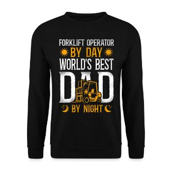 Certified Forklift Truck Operator - Unisex Sweatshirt - black - Front - Alina (178cm) & Michal (187cm)