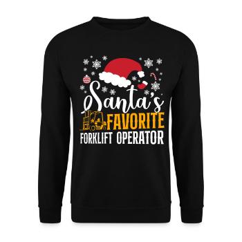 Certified Forklift Truck Operator - Unisex Pullover - Schwarz - Vorne - Alina (178cm) & Michal (187cm)