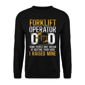 Certified Forklift Truck Operator - Unisex Sweatshirt - black - Front - Alina (178cm) & Michal (187cm)