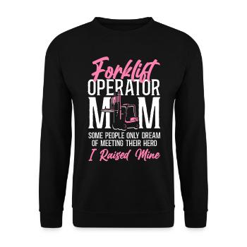 Certified Forklift Truck Operator - Unisex Pullover - Schwarz - Vorne - Alina (178cm) & Michal (187cm)
