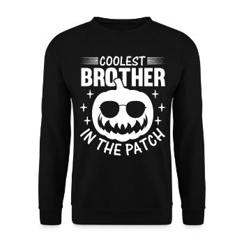 Halloween - Coolest Brother in the Patch I Brother - Unisex Sweatshirt - black - Front - Alina (178cm) & Michal (187cm)