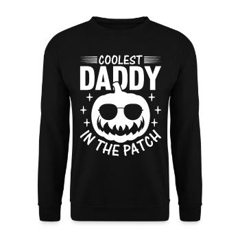 Papa le plus cool dans le patch I Halloween Pumpkin Papa - Sweat-shirt Unisexe - noir - Devant - Alina (178cm) & Michal (187cm)