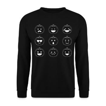 Drôle de citrouilles d’Halloween I Citrouille d’Halloween - Sweat-shirt Unisexe - noir - Devant - Alina (178cm) & Michal (187cm)