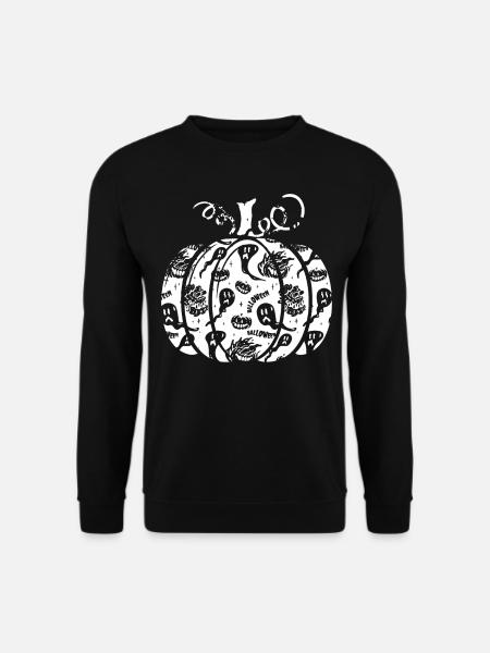 Halloween Pumpkin With Skeletons Halloween Pumpkin - Unisex Pullover - Schwarz