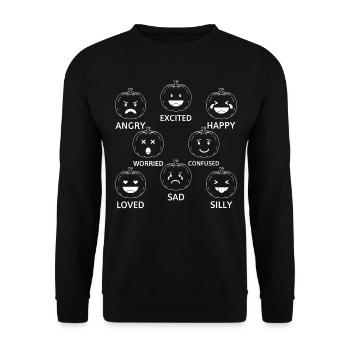 Halloween Citrouille Emotion Drôle Citrouilles d’Halloween - Sweat-shirt Unisexe - noir - Devant - Alina (178cm) & Michal (187cm)