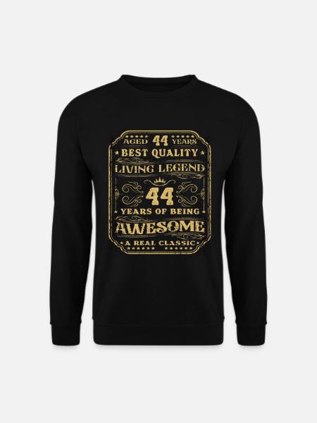 44 Geburtstag 44 Jahre Mann 44 jahre legende 44 - Unisex Pullover - Schwarz