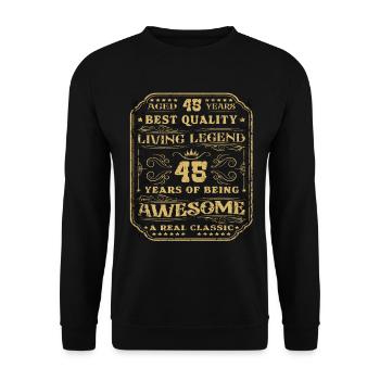 45 birthday 45 years man 45 years legendary 45 - Unisex Sweatshirt - black - Front - Alina (178cm) & Michal (187cm)