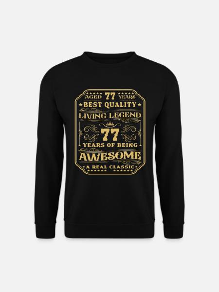 77 Geburtstag 77 Jahre Mann 77 jahre legende 77 - Unisex Pullover - Schwarz