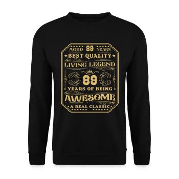 89 anniversaire 89 ans homme 89 ans légendaire 89 - Sweat-shirt Unisexe - noir - Devant - Alina (178cm) & Michal (187cm)