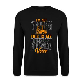 Certified Forklift Truck Operator - Unisex Sweatshirt - black - Front - Alina (178cm) & Michal (187cm)