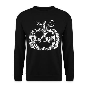 Halloween Pumpkin With Ghosts Pumpkins Funny Pumpk - Unisex Sweatshirt - black - Front - Alina (178cm) & Michal (187cm)