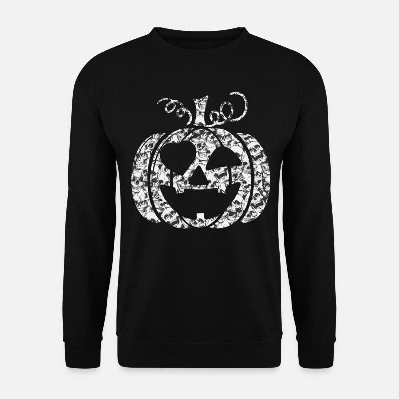 Halloween Pumpkin Skelton Pumpkin I Funny Pumpkin - Unisex Pullover - Schwarz