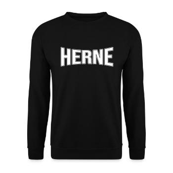 Herne - Unisex Sweatshirt - black - Front - Alina (178cm) & Michal (187cm)