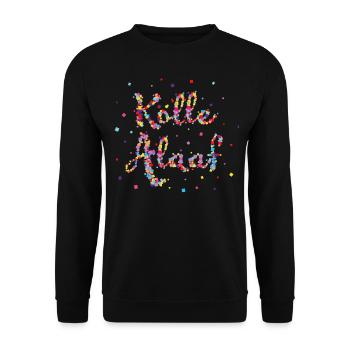 Kölle Alaaf Köln Konfetti Karneval Fasching Kölner - Unisex Pullover - Schwarz - Vorne - Alina (178cm) & Michal (187cm)