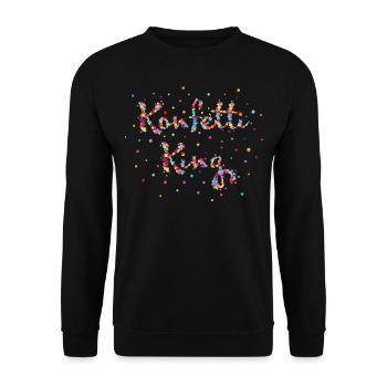 Kölsche Jeck Kölsch Karneval Fasching Konfetti - Unisex Pullover - Schwarz - Vorne - Alina (178cm) & Michal (187cm)
