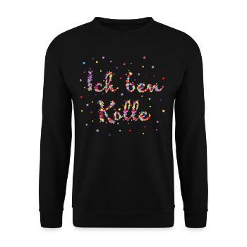 Kölle Köln Konfetti Karneval Fasching Kölsch - Unisex Pullover - Schwarz - Vorne - Alina (178cm) & Michal (187cm)
