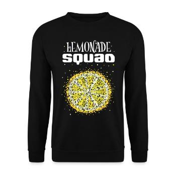 Lemon Costume Replacement Carnival Carnival Gift - Unisex Sweatshirt - black - Front - Alina (178cm) & Michal (187cm)