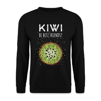 Kiwi Costume Replacement Carnival Carnival Gift - Unisex Sweatshirt - black - Front - Alina (178cm) & Michal (187cm)