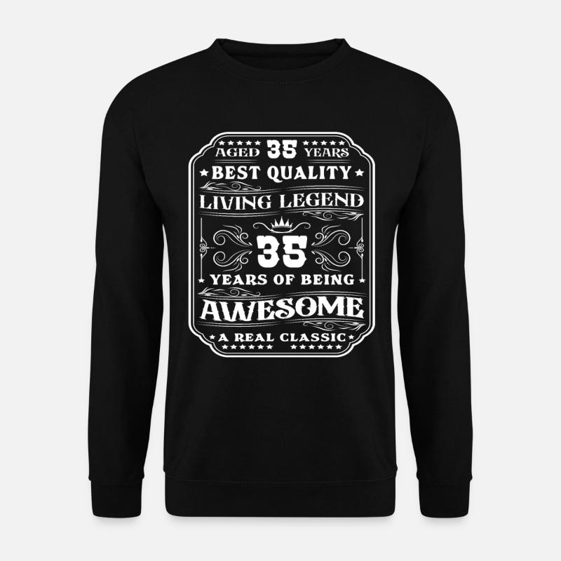 35 Geburtstag 35 Jahre Mann 35 jahre legende 35 - Unisex Pullover - Schwarz