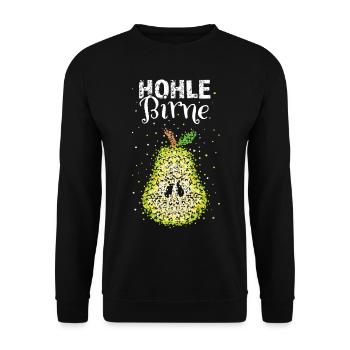 Birne Kostümersatz Karneval Fasching Konfetti - Unisex Pullover - Schwarz - Vorne - Alina (178cm) & Michal (187cm)