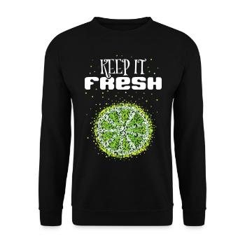 Remplacement du costume de chaux Carnaval Confettis - Sweat-shirt Unisexe - noir - Devant - Alina (178cm) & Michal (187cm)
