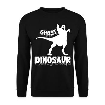 Halloween Ghost Dino I Funny Halloween Ghost Dinos - Unisex Sweatshirt - black - Front - Alina (178cm) & Michal (187cm)