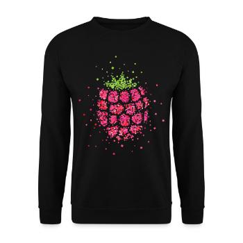Raspberry Costume Remplacement Carnaval Confettis - Sweat-shirt Unisexe - noir - Devant - Alina (178cm) & Michal (187cm)