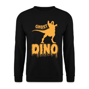 Halloween Ghost Dinosaur I Halloween Dino Funny Gh - Unisex Pullover - Schwarz - Vorne - Alina (178cm) & Michal (187cm)