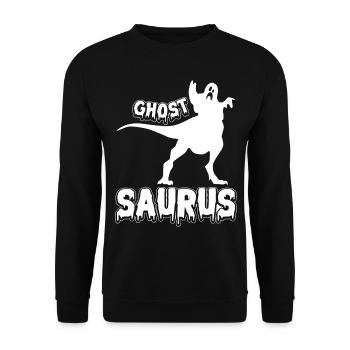 Halloween Ghost Saurus I Drôle Halloween Ghost - Sweat-shirt Unisexe - noir - Devant - Alina (178cm) & Michal (187cm)