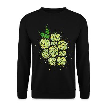 Remplacement du costume de raisin Carnaval Confettis - Sweat-shirt Unisexe - noir - Devant - Alina (178cm) & Michal (187cm)