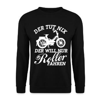 Moped Ride Mokick Scooter Moped Mechatronics Technician - Unisex Sweatshirt - black - Front - Alina (178cm) & Michal (187cm)
