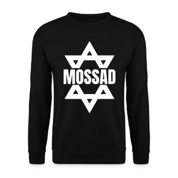 Mossad Israel Israeli Intelligence Tel Aviv - Unisex Sweatshirt - black - Front - Alina (178cm) & Michal (187cm)
