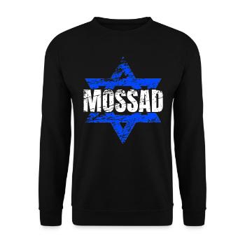 Mossad Israel Israeli Intelligence Tel Aviv - Unisex Sweatshirt - black - Front - Alina (178cm) & Michal (187cm)