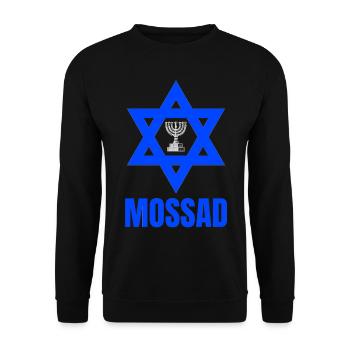 Mossad Israel Israeli Intelligence Tel Aviv - Unisex Sweatshirt - black - Front - Alina (178cm) & Michal (187cm)