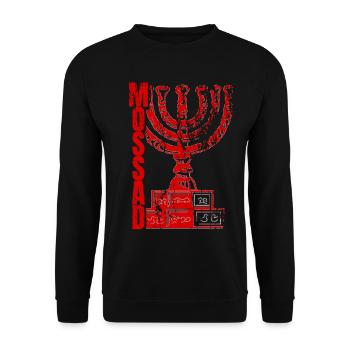 Mossad Israel Israeli Intelligence Tel Aviv - Unisex Sweatshirt - black - Front - Alina (178cm) & Michal (187cm)