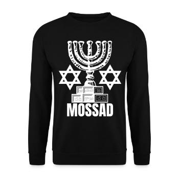 Mossad Israel Israeli Intelligence Tel Aviv - Unisex Sweatshirt - black - Front - Alina (178cm) & Michal (187cm)