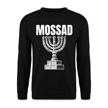 Mossad Israel Israeli Intelligence Tel Aviv - Unisex Sweatshirt - black - Front - Alina (178cm) & Michal (187cm)