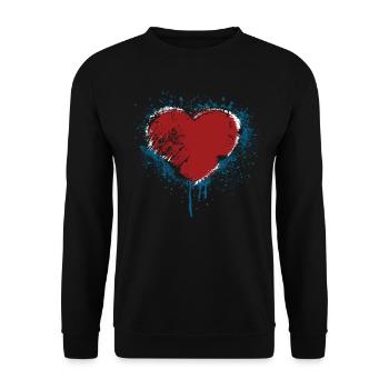 Amerikanischer Flagge USA United States Of America - Unisex Pullover - Schwarz - Vorne - Alina (178cm) & Michal (187cm)
