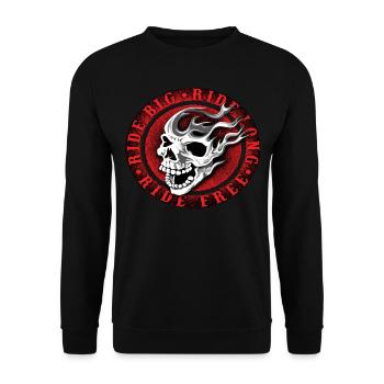 Amerikanischer Flagge USA United States Of America - Unisex Pullover - Schwarz - Vorne - Alina (178cm) & Michal (187cm)