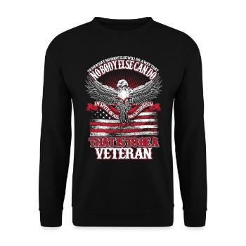 Amerikanischer Flagge USA United States Of America - Unisex Pullover - Schwarz - Vorne - Alina (178cm) & Michal (187cm)
