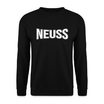 Neuss - Unisex Pullover - Schwarz - Vorne - Alina (178cm) & Michal (187cm)