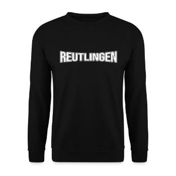 Reutlingen - Unisex Pullover - Schwarz - Vorne - Alina (178cm) & Michal (187cm)