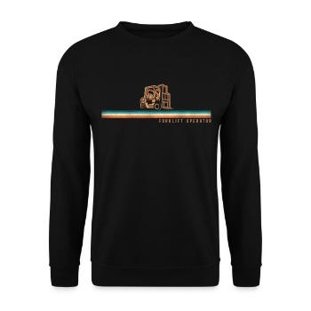 Certified Forklift Truck Operator - Unisex Pullover - Schwarz - Vorne - Alina (178cm) & Michal (187cm)