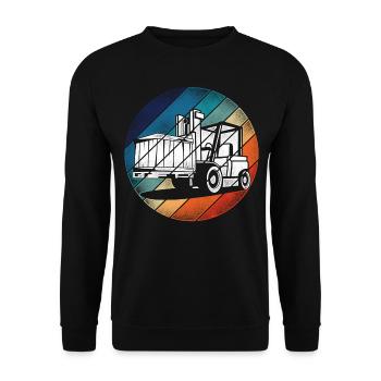 Certified Forklift Truck Operator - Unisex Pullover - Schwarz - Vorne - Alina (178cm) & Michal (187cm)