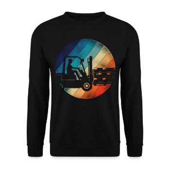 Certified Forklift Truck Operator - Unisex Pullover - Schwarz - Vorne - Alina (178cm) & Michal (187cm)