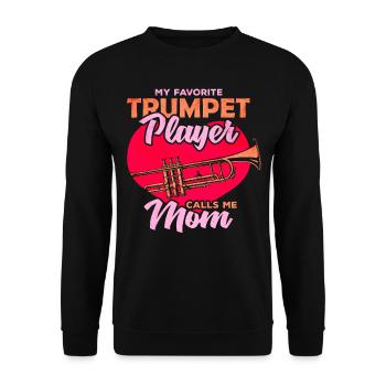Trumpet Mother Trumpets Instrument - Unisex Sweatshirt - black - Front - Alina (178cm) & Michal (187cm)