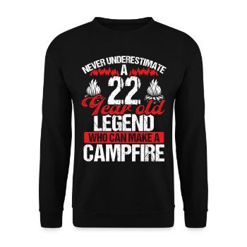 22 Year Old Camper Scouting Scout 22 Birthday - Unisex Sweatshirt - black - Front - Alina (178cm) & Michal (187cm)