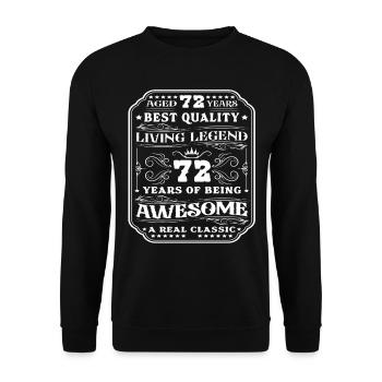 72 anniversaire 72 ans homme 72 ans légendaire 72 - Sweat-shirt Unisexe - noir - Devant - Alina (178cm) & Michal (187cm)