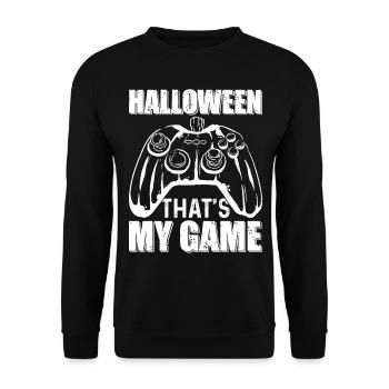 Halloween That's My Game I Halloween Gamer Video G - Unisex Sweatshirt - black - Front - Alina (178cm) & Michal (187cm)