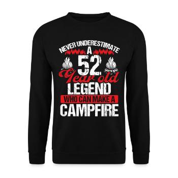 52 Year Old Camper Scouting Scout 52 Birthday - Unisex Sweatshirt - black - Front - Alina (178cm) & Michal (187cm)